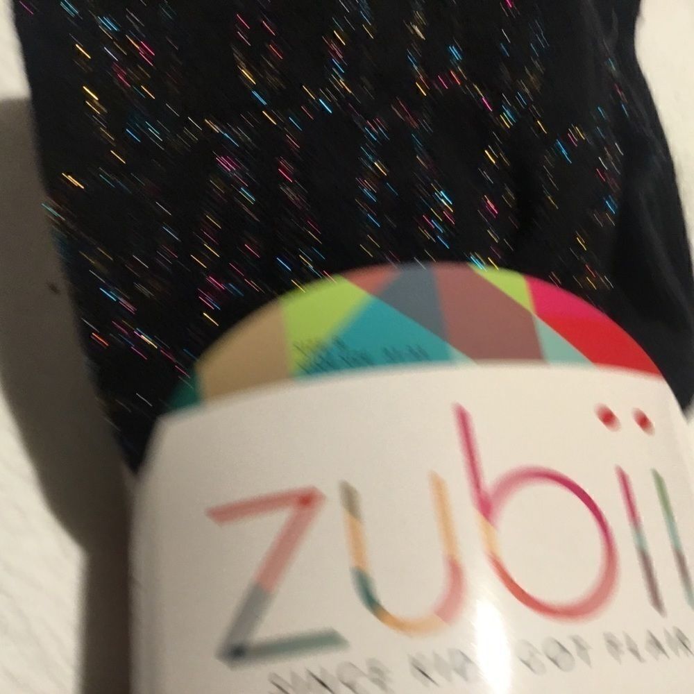 Sale. Buy 3/$10NWT Sz 8 Girls Tights Black w/sparkle - Picture 4 of 6